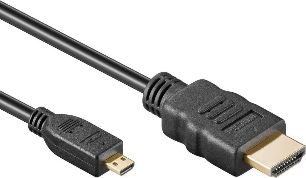 Kabllo HDMI PremiumCord A në Micro D, 2 m, e zezë