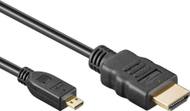 HDMI кабел PremiumCord A во Micro D, 2 m, црн