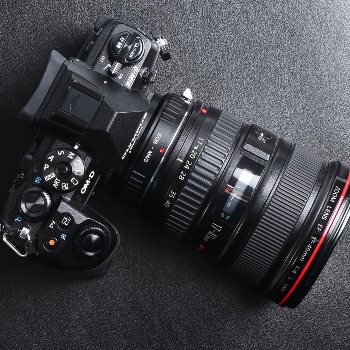 Adapter lente K&amp;F Concept KF06.090, Canon EF EF-S në Micro 4/3, i zi