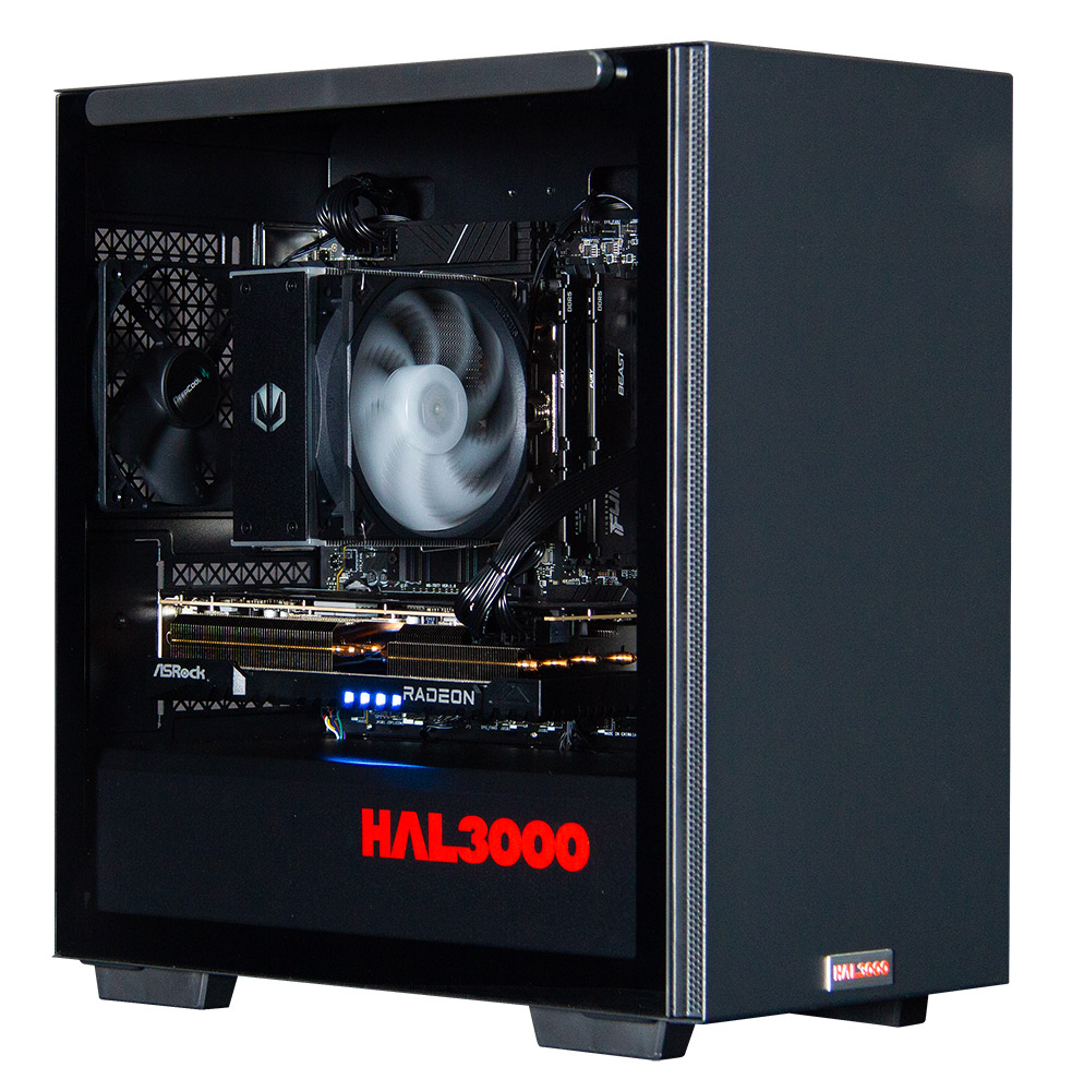Kompjuter HAL3000 Online Gamer Pro, AMD Ryzen 5 9600X, 32GB RAM DDR5, 1TB PCIe SSD, AMD RX 7800 XT, i zi