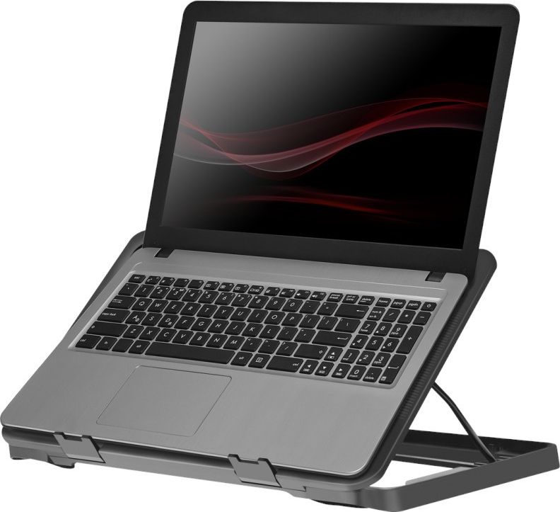 Bazë ftohëse për laptop Defender NS-503, 2 ventilatorë, ndriçim LED, e zezë