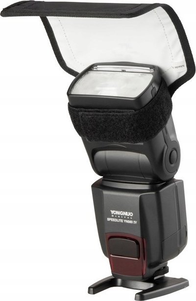 Difuzer flash Aurora Portaflex Quick Bounce, 13 x 17 cm, universal, i bardhë