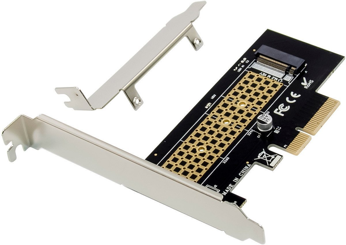 Kartë zgjeruese InLine PCIe, 1x NVMe M.2 Key M, PCIe 3.0 x4, e zezë