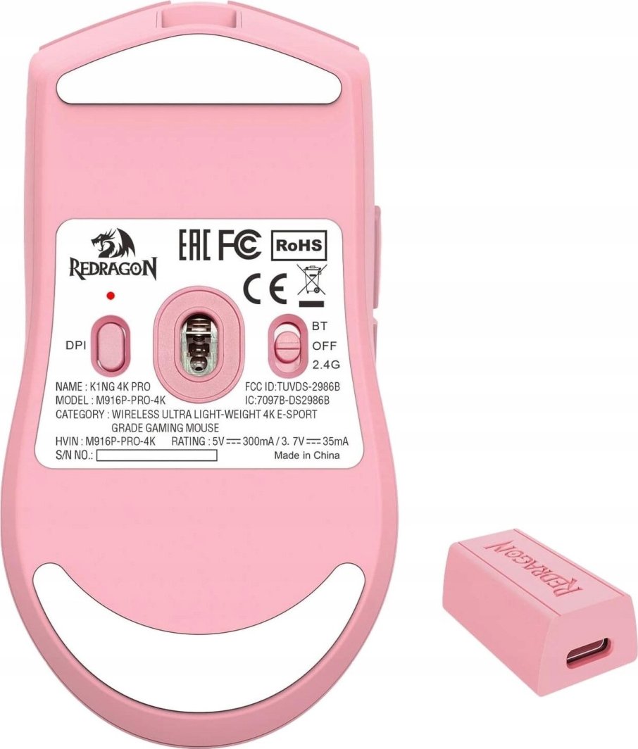 Maus gaming Redragon M916, pa tela, ultra i lehtë, i zi