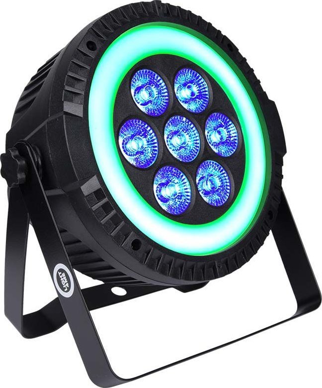 Reflektor skenik LED Light4Me Ringo PAR, shumëngjyrësh, i zi