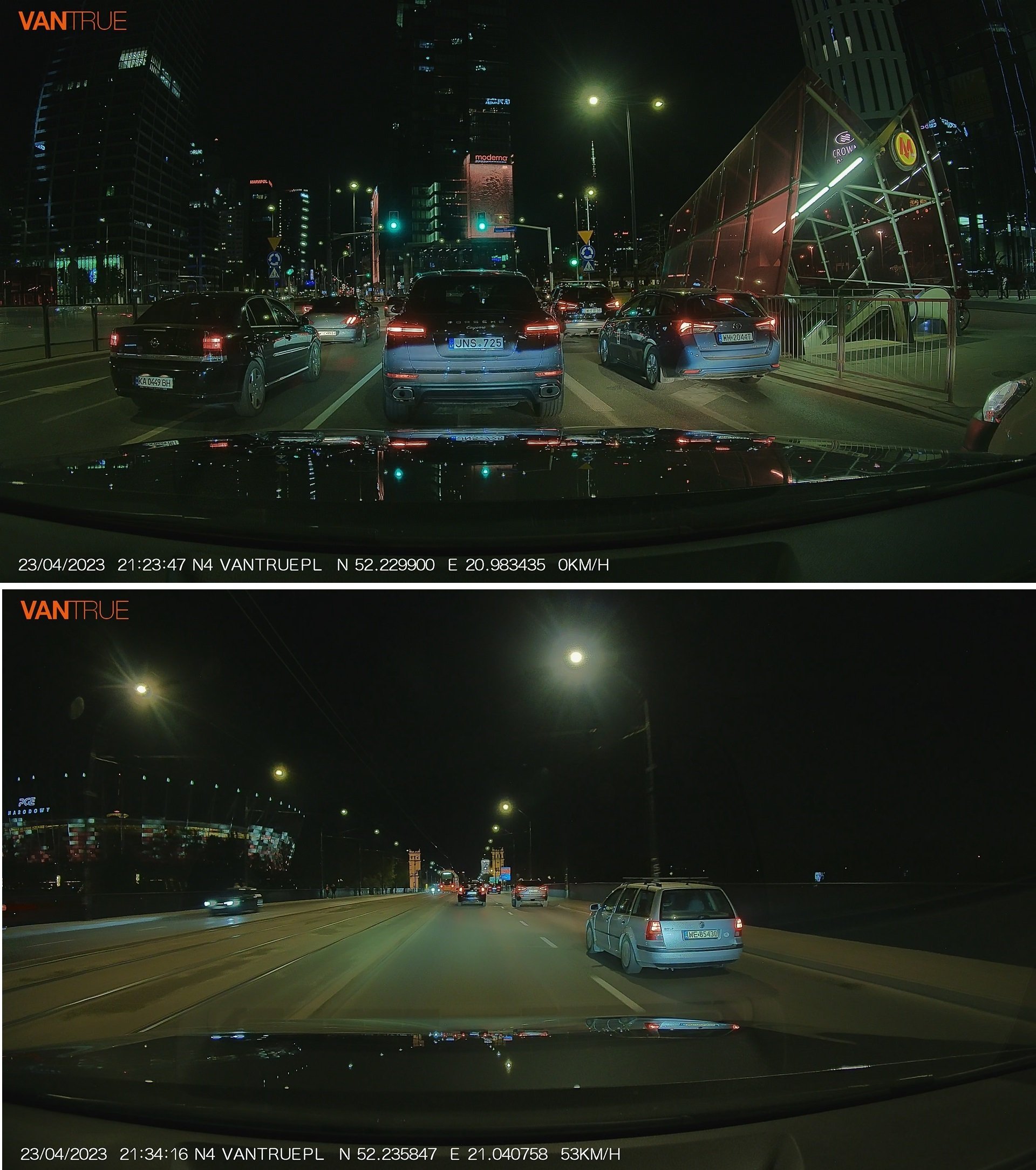 Камера за сигурност за автомобил Vantrue N4 Pro, 3 канали, 4K, црна