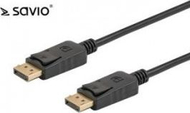 Kabllo Savio DisplayPort në DisplayPort, 1 m, e zezë (CL-135)