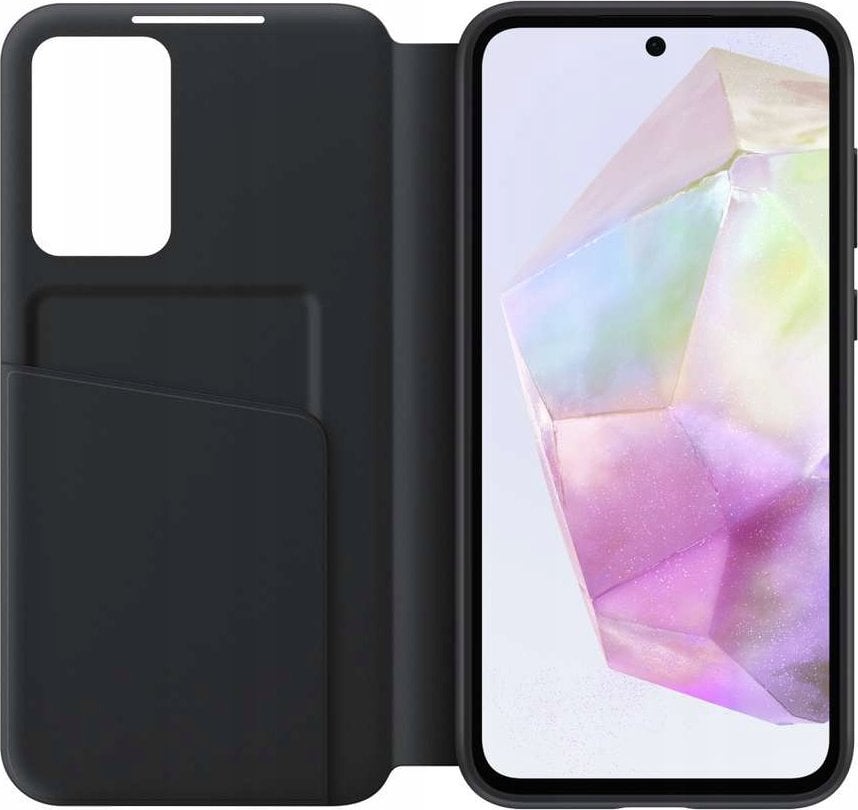 Këllëf telefoni Samsung EF-ZA356 Smart View Wallet, 6.6", me xhep karte, i zi