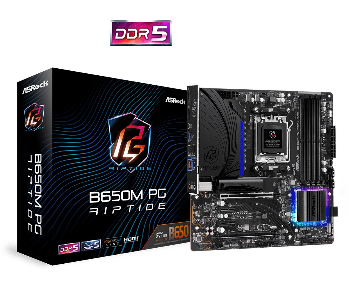 Pllakë amë Asrock B650M PG Riptide AMD B650 Socket AM5 micro ATX
