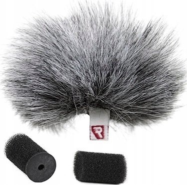 Kapak mikrofoni lavalier Rycote Windjammer, për mbrojtje nga era, gri