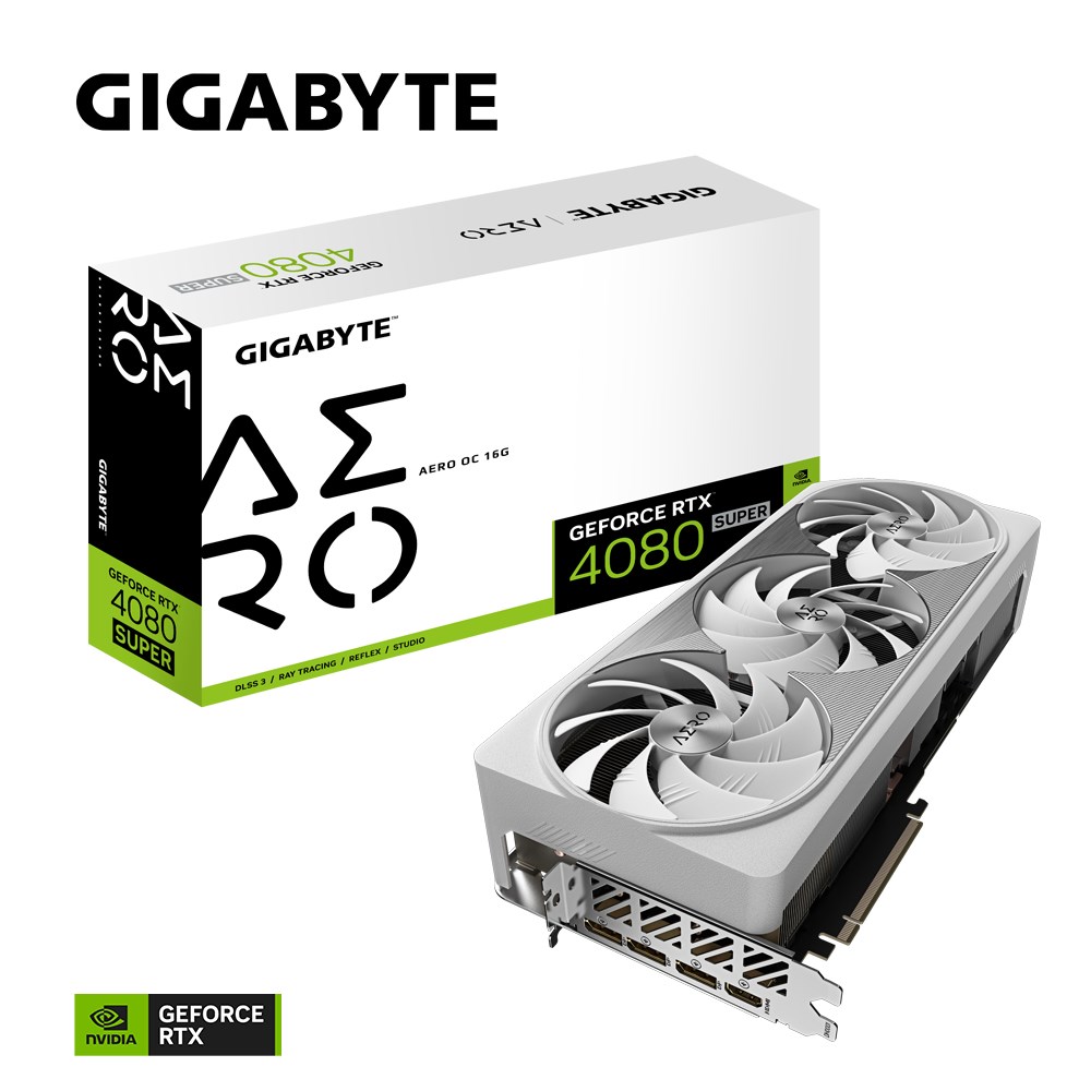 Kartë grafike GIGABYTE AERO NVIDIA GeForce RTX 4080 SUPER, OC, 16 GB GDDR6X