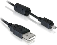 Kabllo DeLock Mini USB 2.0 8-Pin, 1.8m, e zezë