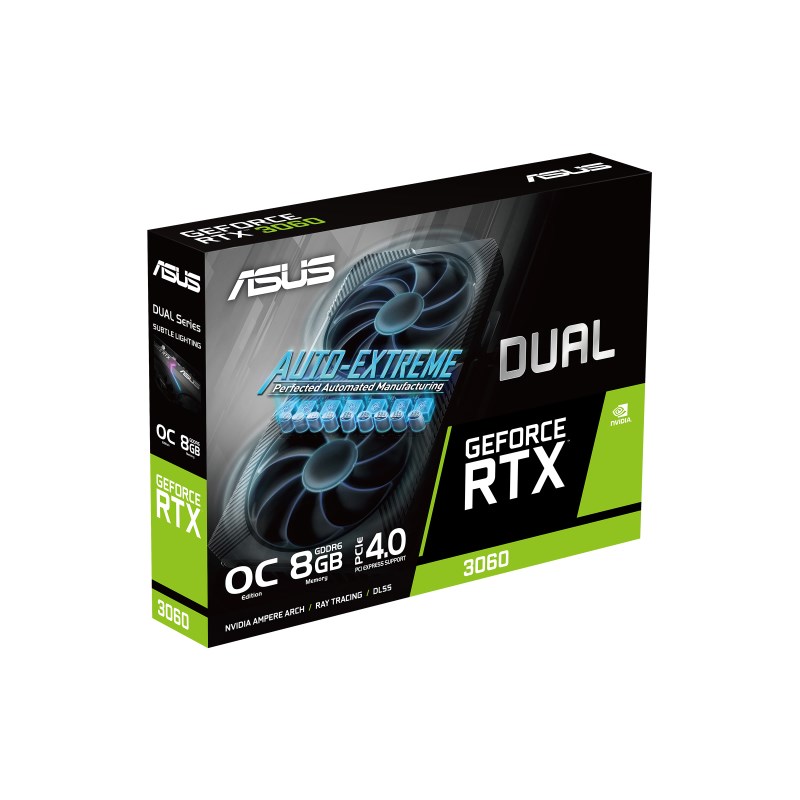 Kartë grafike ASUS NVIDIA GeForce RTX 3060, 8 GB GDDR6, DUAL-RTX3060-O8G