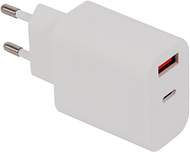 Karikues muri Patona Fast Charger 18W, PD QC 3.0, 1x USB C 1x USB A, i bardhë