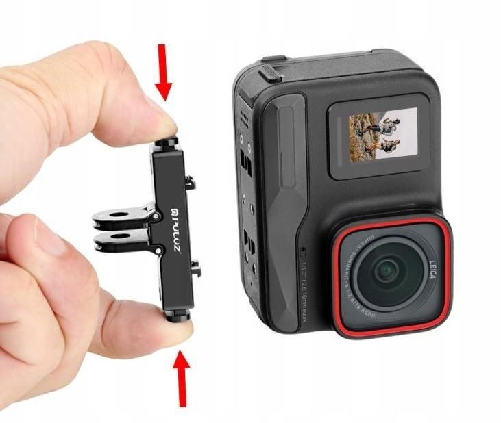 Mbajtës quick release Puluz PU769B, montim 1/4", për GoPro dhe Insta360, i zi