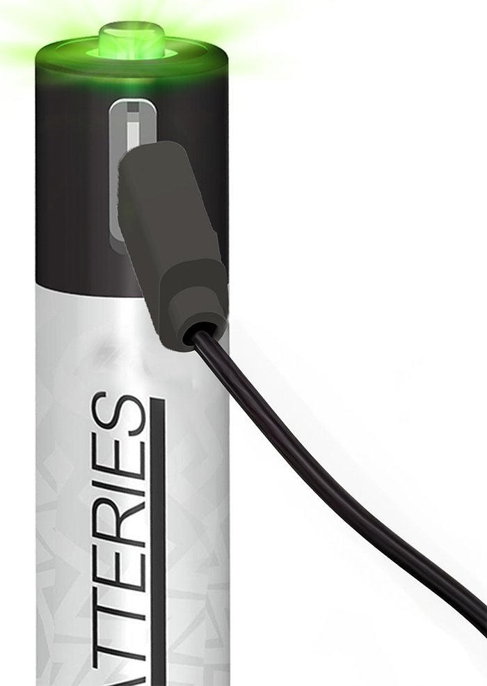 Bateri rikarikueshme AAA LiiBattaries Powerful, 500mAh 1.5V, USB-C, set 4 copë