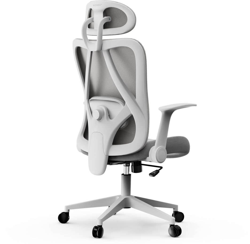 Karrige për zyrë SENSE7 Noxo, e bardhë/hirtë