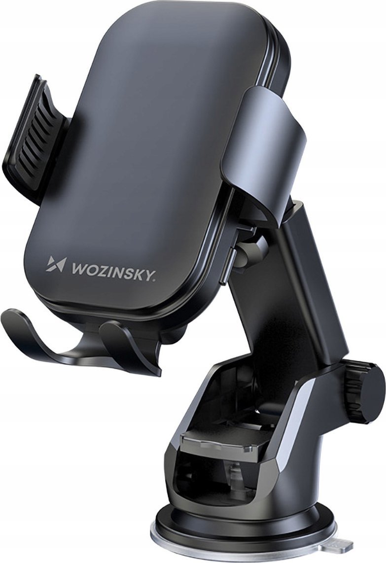Mbajtëse telefoni Wozinsky WUMID, karikues induktiv 15W, për pult veture, e zezë