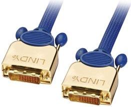 Kabllo video Lindy DVI-D në DVI-D, 2m, blu