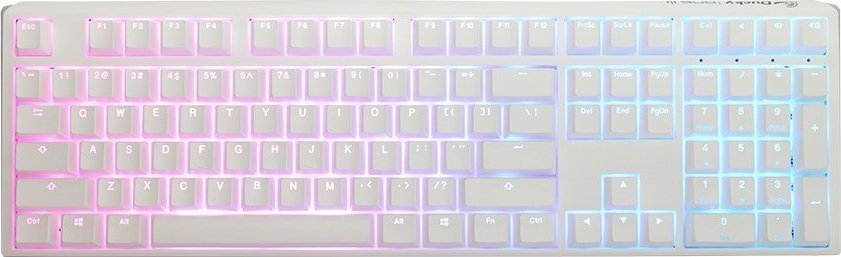 Tastierë gaming Ducky One 3 Aura, mekanike Gateron Baby Kangaroo, RGB, e bardhë
