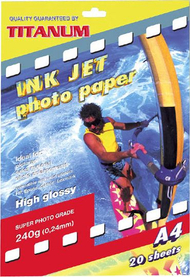 Letër fotografike Titanum Photo Paper, A4, 240 g/m², glossy, 20 fletë
