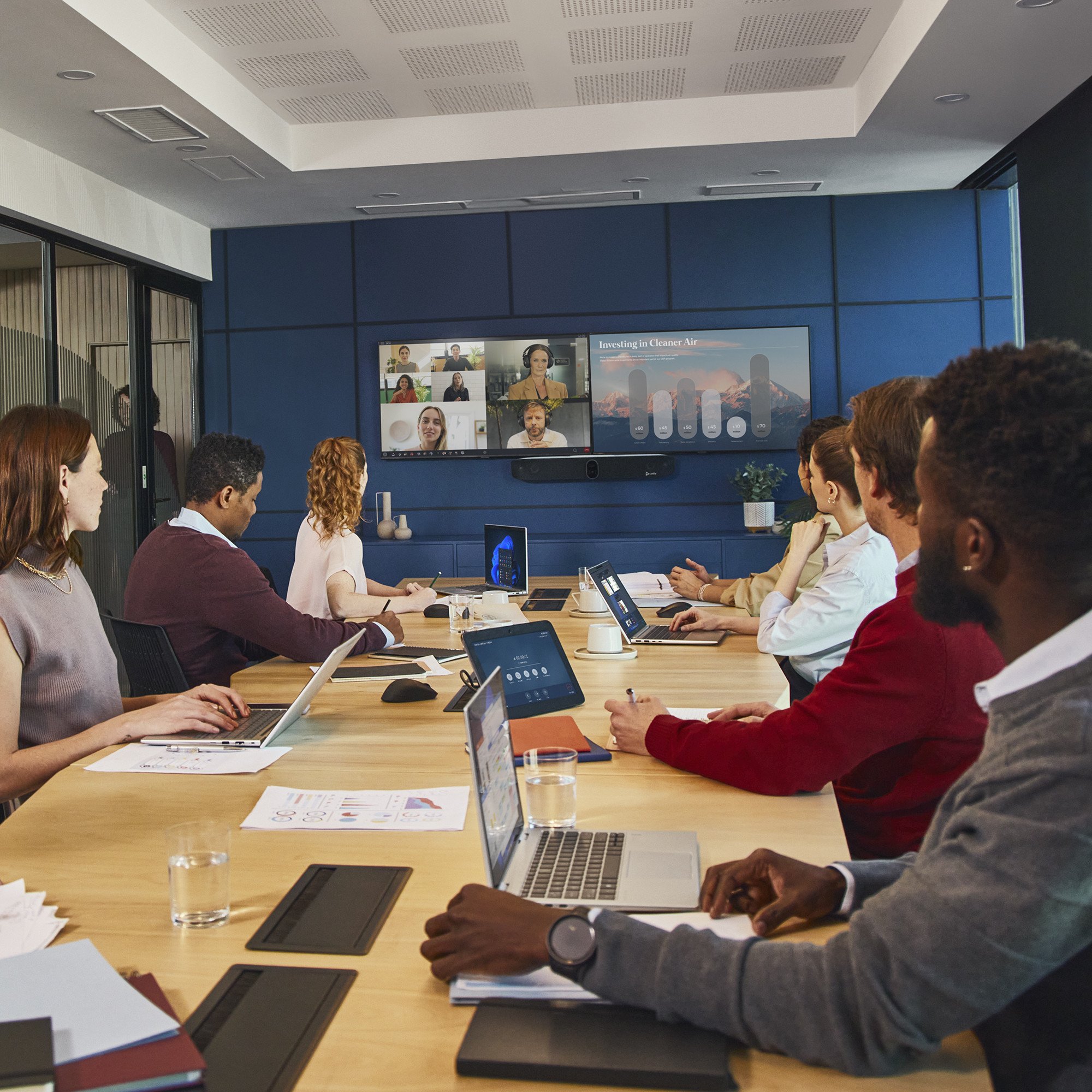 Видео бар Poly Studio X72, 4K Ultra HD, all in one, црна