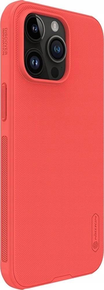 Mbrojtëse telefoni Nillkin Super Frosted Pro për iPhone 15 Pro Max, plastike, e kuqe