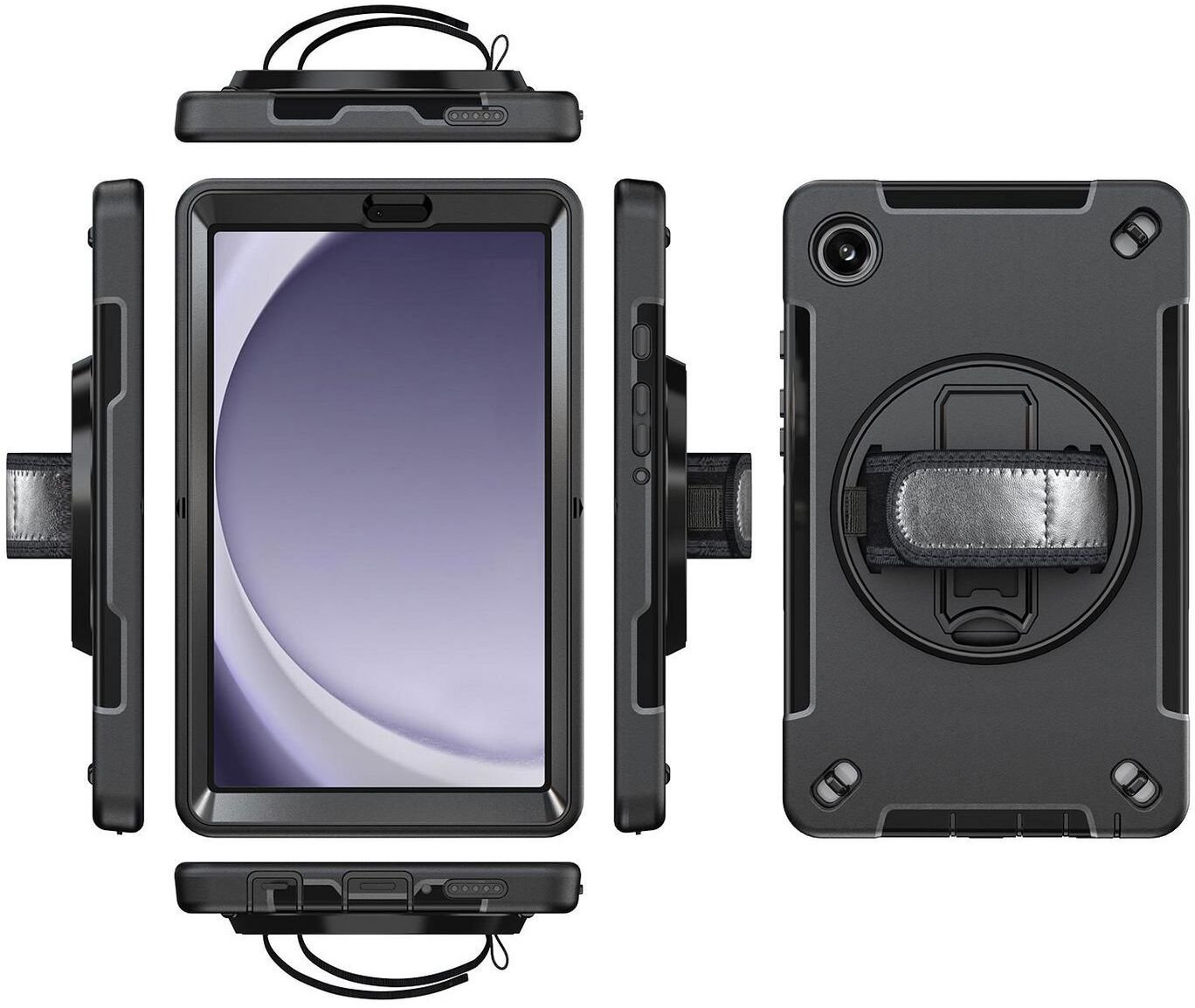 Футрола за таблет ESTUFF за Samsung Galaxy Tab A9 2023, тенок дизајн, заштита од удари, црна