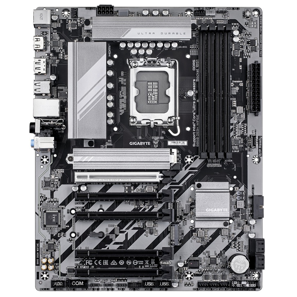 Pllakë amë Gigabyte B860 DS3H WIFI 6E, ATX, LGA 1851, DDR5, Wi-Fi 6E, e zezë