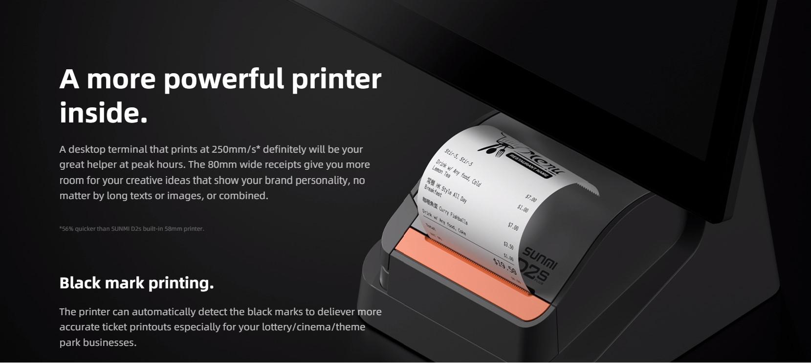 Sistem POS desktop SUNMI L1586 D2s Plus, 15.6"+15.6", 2GB RAM 16GB, i zi