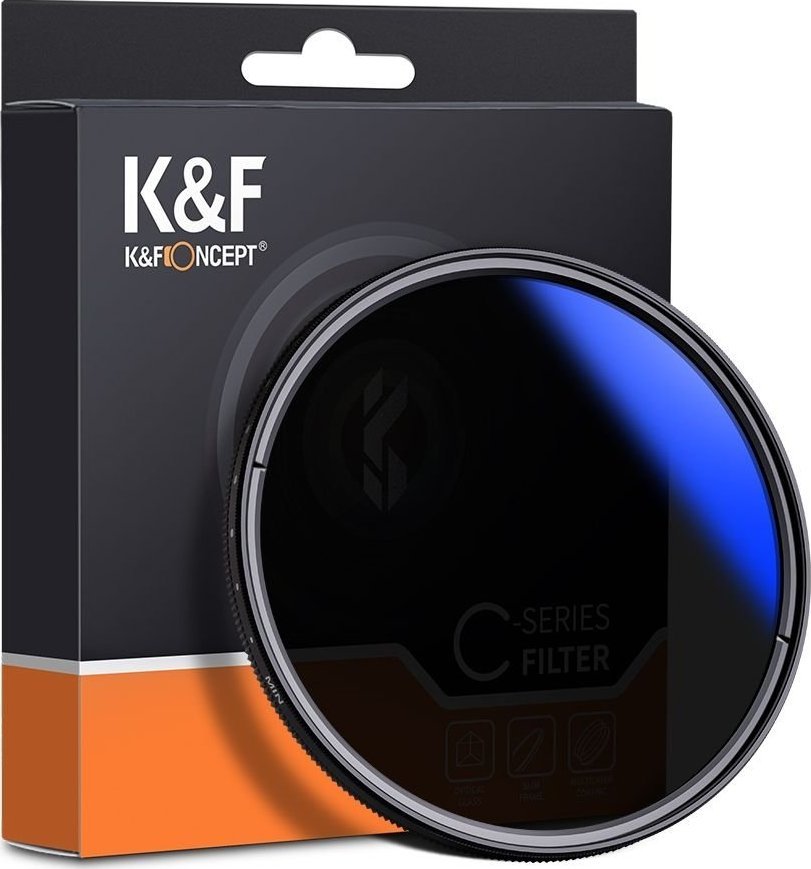 Filter neutral gri K&amp;F Concept KF01.1401, variabël ND2 ND400, 58mm, i zi