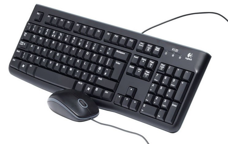 Set tastierë dhe maus Logitech MK120, USB, 1000 dpi, i zi