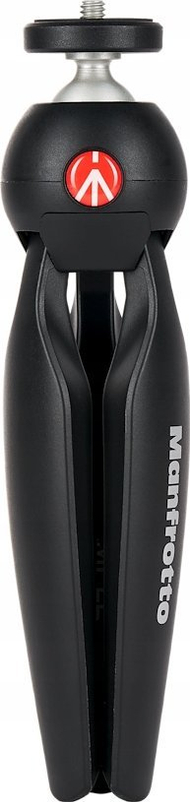 Mini tripod Manfrotto MKPIXICLMII-BK, me kapëse për smartphone, i lehtë, i zi
