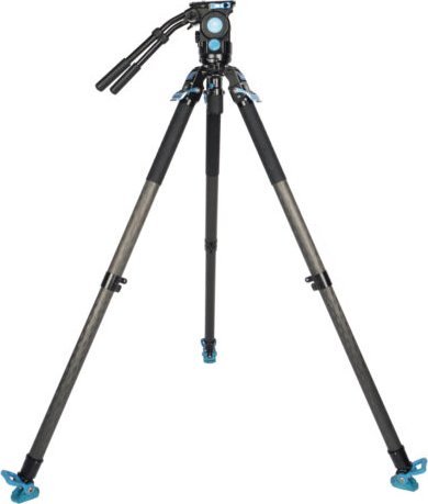 Tripod video Sirui SVT75 Lite SVH15, alumini dhe fibra karboni, blu