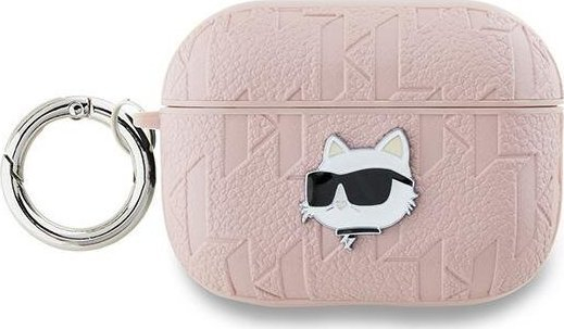 Kutí mbrojtëse Karl Lagerfeld Monogram Choupette Head Case, për AirPods Pro 2, rozë