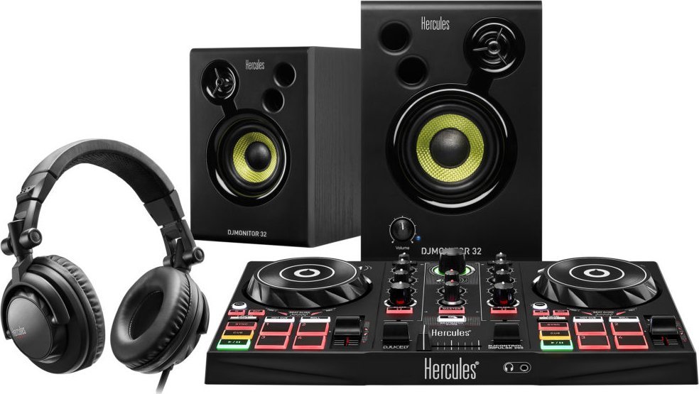 Set DJ Hercules Learning Kit MK2, kontrollues DJControl Inpulse 200 MK2, bokse DJMonitor 32, kufje HDP DJ60