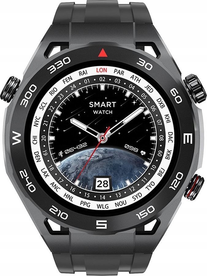 Паметен часовник Hoco Y16, 1.39\", Bluetooth повици, црн