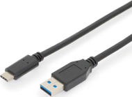 Kabllo Digitus USB-A - USB-C, 1m, e zezë Kabllo Digitus USB-A - USB-C, 1m, e zezë