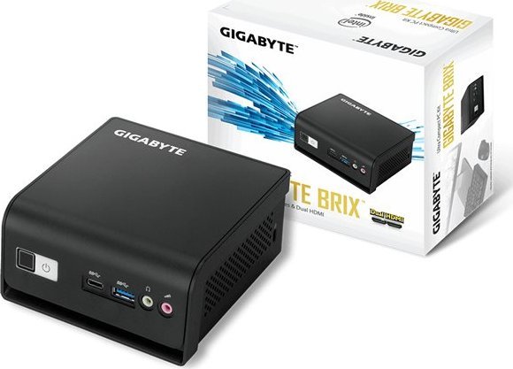 Mini PC Barebone Gigabyte BRIX GB-BLPD-5005R, Intel Pentium Silver J5005, USB Type C, i zi