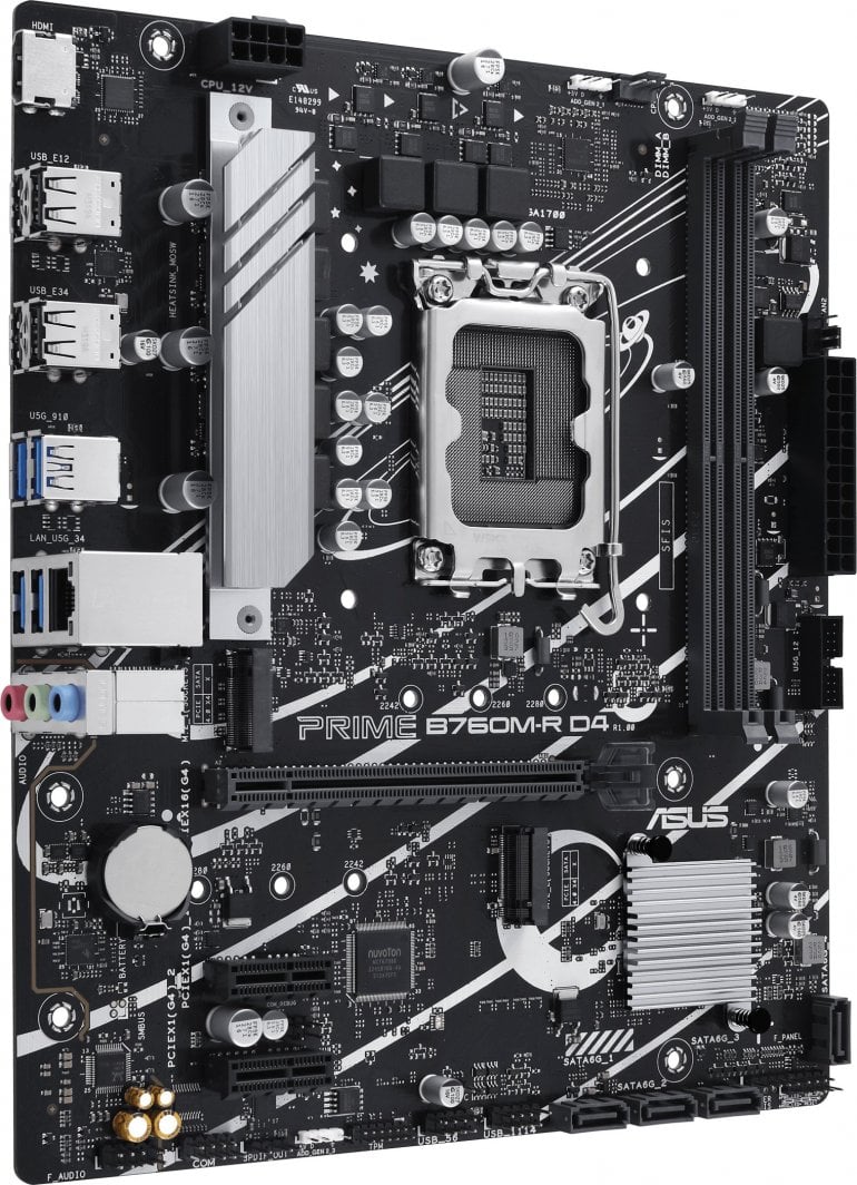 Pllakë amë ASUS PRIME B760M-R D4, Intel B760, Socket 1700, 2 slota, Micro ATX