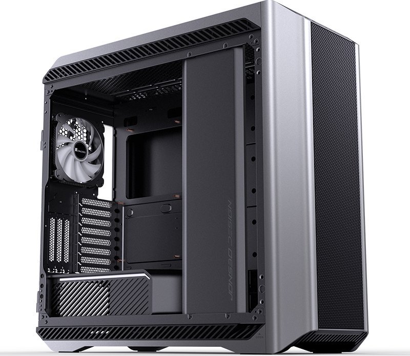 Kasë Jonsbo D500 ARGB, e zezë dhe e argjendtë, Full Tower