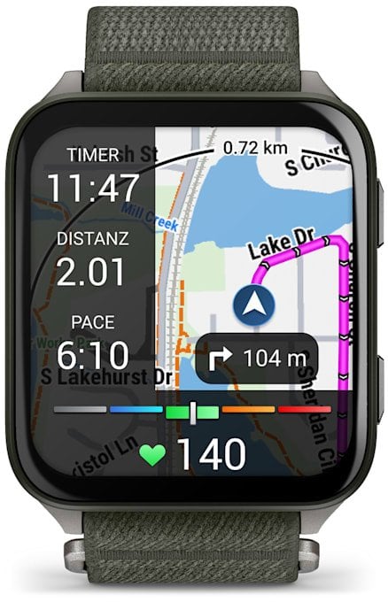 Паметен часовник Гармин Вену X1 Moss, AMOLED, GPS, зелен