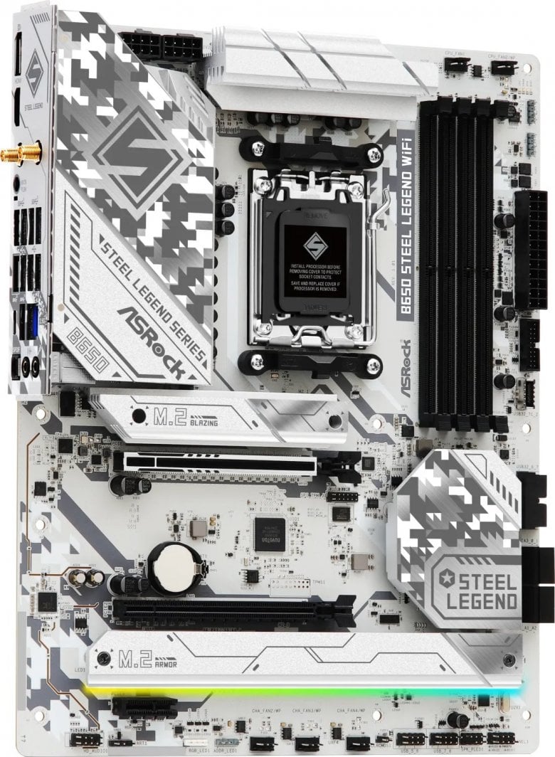 Матична плоча ASRock B650 STEEL LEGEND WIFI, PCIe 5.0, DDR5, бела