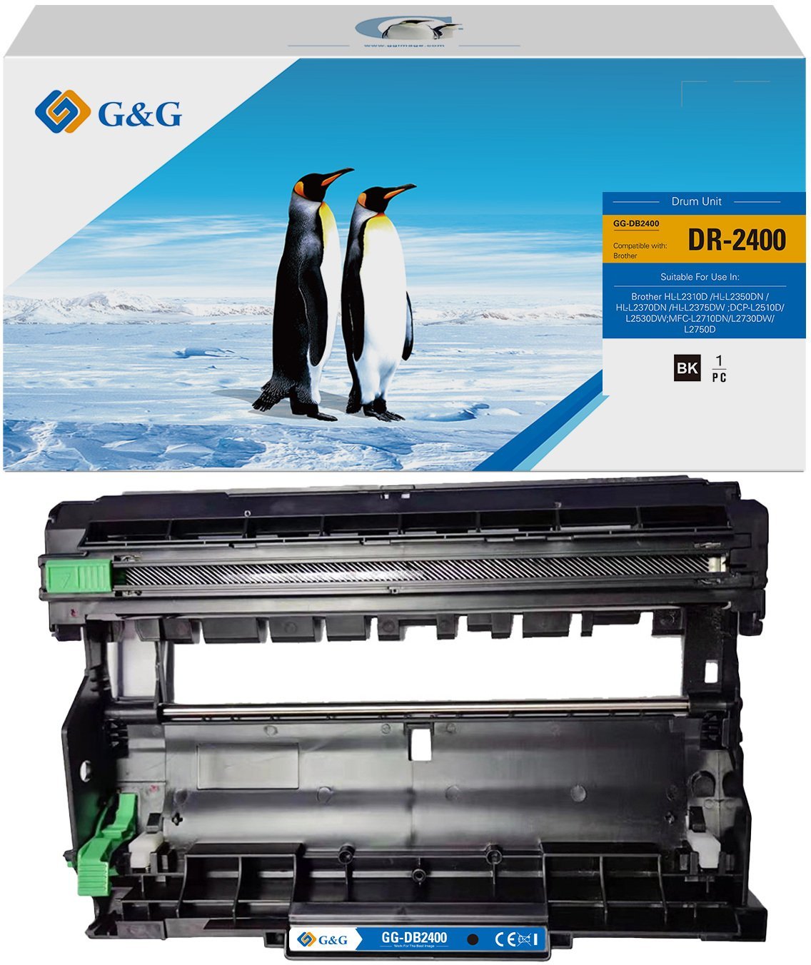 Drum printeri G&amp;G Brother DR2400, 12000 faqe, i zi