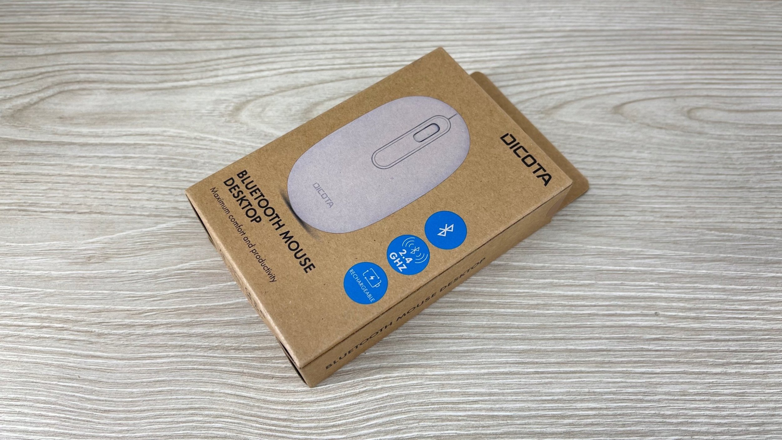 Mouse wireless DICOTA D32045, RF dhe Bluetooth, 1600 DPI, gri
