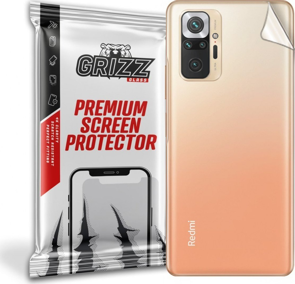 Film mbrojtës pasme GrizzGlass Xiaomi Redmi Note 10 Pro, Satin, transparent