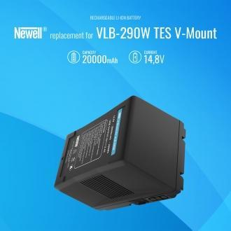 Bateri V-Mount Newell VLB-290W TES, 290Wh, dalje USB dhe D-Tap, e zezë