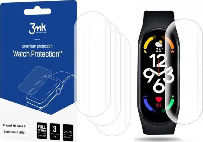 Mbrotjëse ekrani 3MK Watch ARC për Xiaomi Mi Band 7, film i hollë, transparend