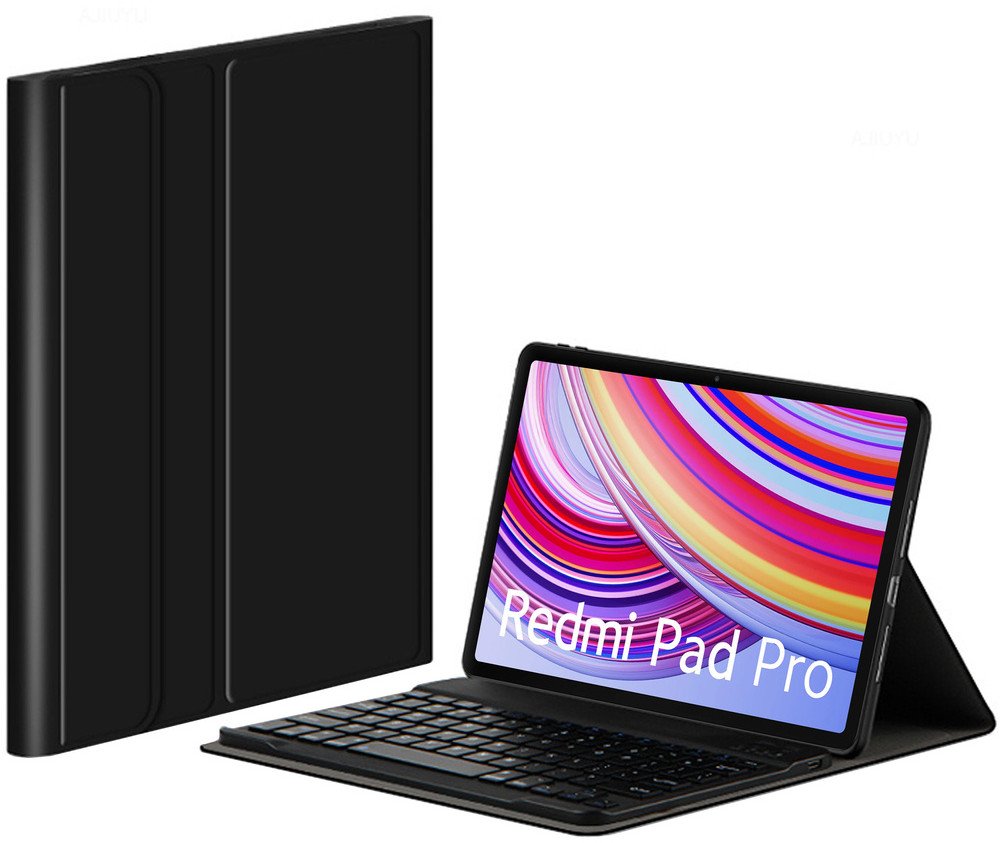 Set tastierë me touchpad dhe mbulesë për tablet Xiaomi Redmi Pad Pro 12.1 2024 dhe Poco Pad 12.1, i zi