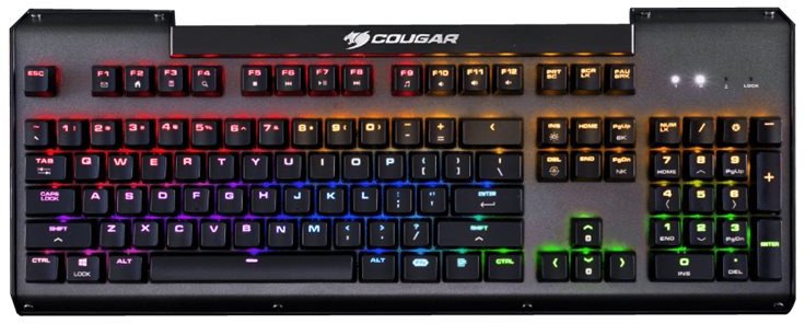Tastierë gaming Cougar Ultimus RGB, me kabllo, ndriçim RGB, e zezë